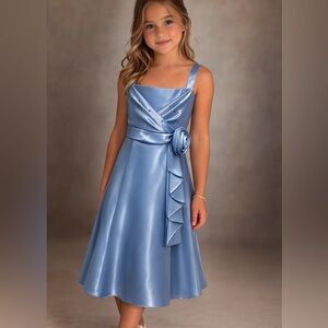 NWT sky blue girls party dress size 4